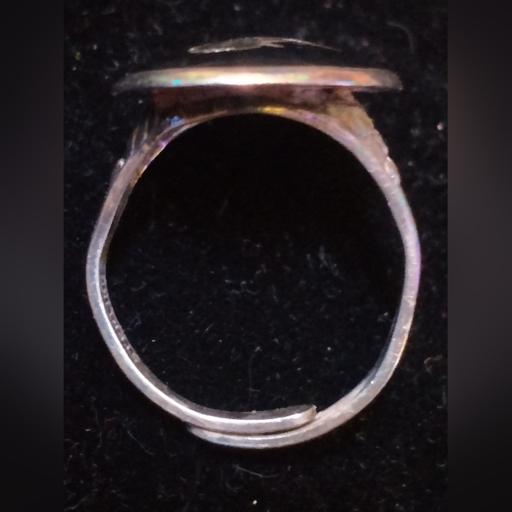 VINTAGE Siam Sterling Silver Adjustable Statement Ring - Picture 6 of 6
